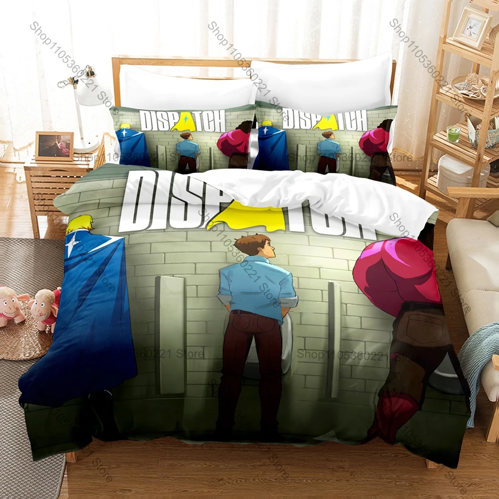 Dispatch Character Art 3D Bedding Set Duvet Cover + 2 Pillowcases Soft Bed Linen Multi Sizes Fan Merch Bedroom Home Decor Gift