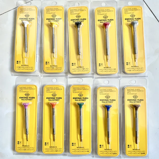 KWONG YUEN Watch Repair Tool 10 Pack Screwdriver Set Copper Screwdriver Blade