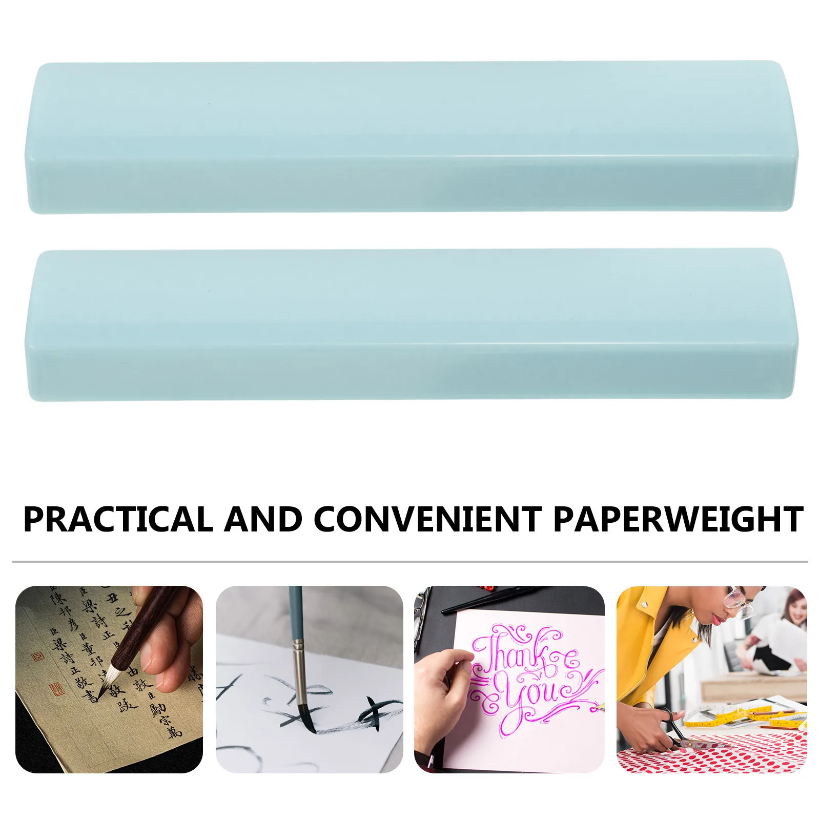 

1Pair Rectangular Calligraphy Paperweight PP Material Durable and Sturdy for Writing Normatively Chinese Calligraphy Tool
