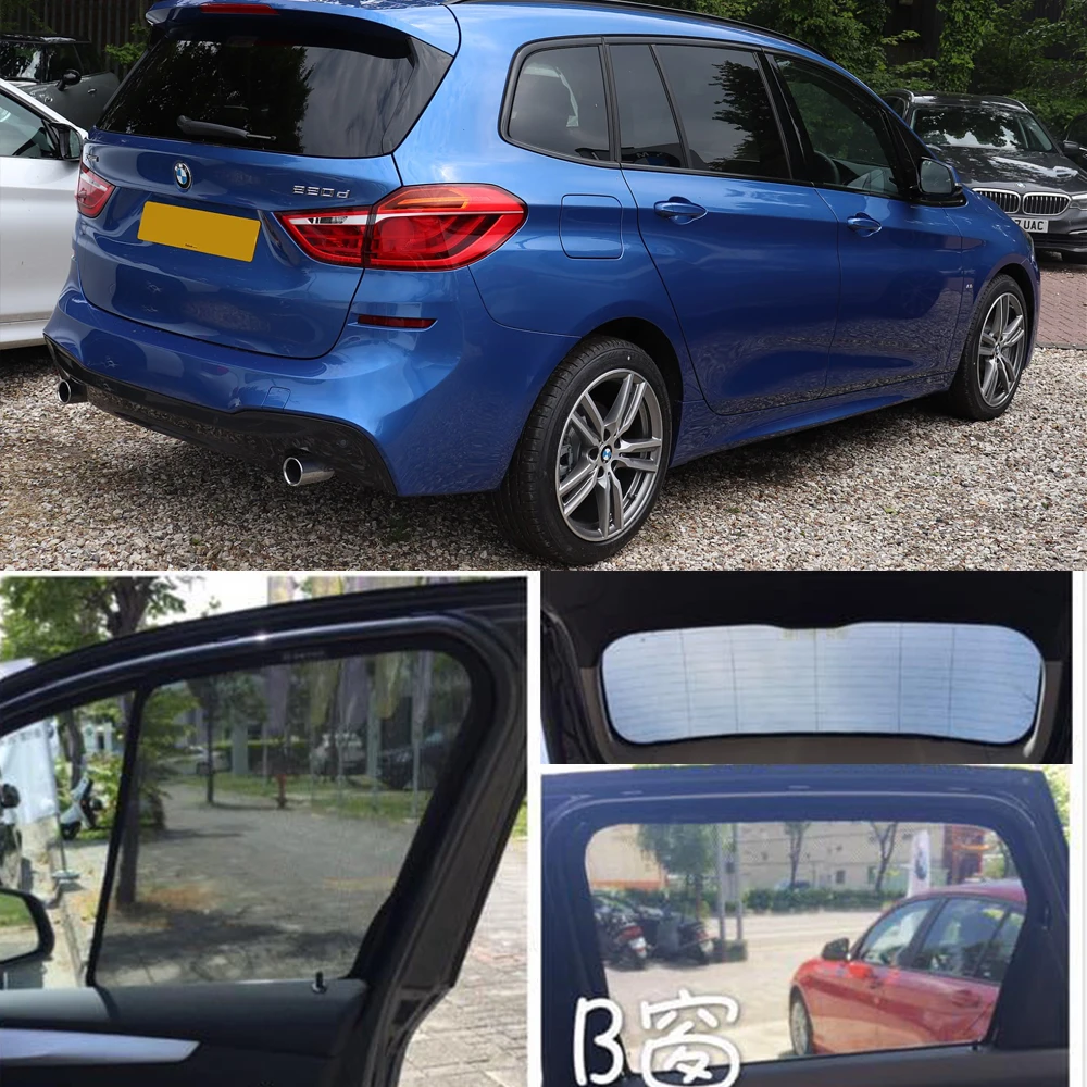 For BMW 2 Series Gran Tourer F46 2014-2022 Car Rear Side Baby Window SunShade Shield Front Windshield Curtain Sun shade Visor