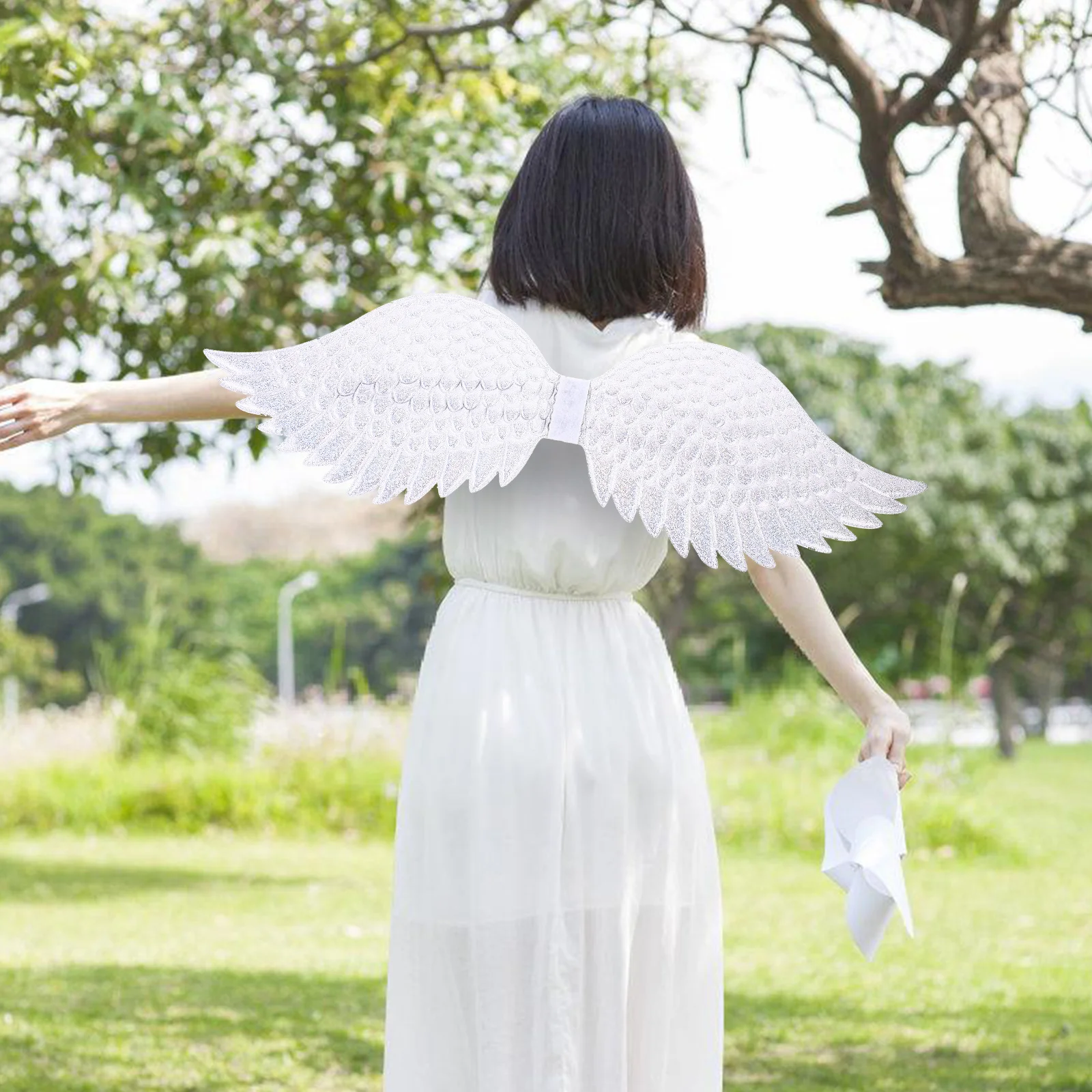 

2pcs Large Fabric Costume Prop Girls Kids Halloween Party Performance Stage Props Cosplay Wing Dress Up Accessories