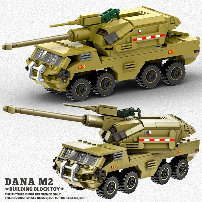 2025 Neues Baustein-Spielzeug für Kinder, Haimas-Panzerfahrzeug, T-38, Amphibien-Aufklärungsbehälter, Montagemodell 3510