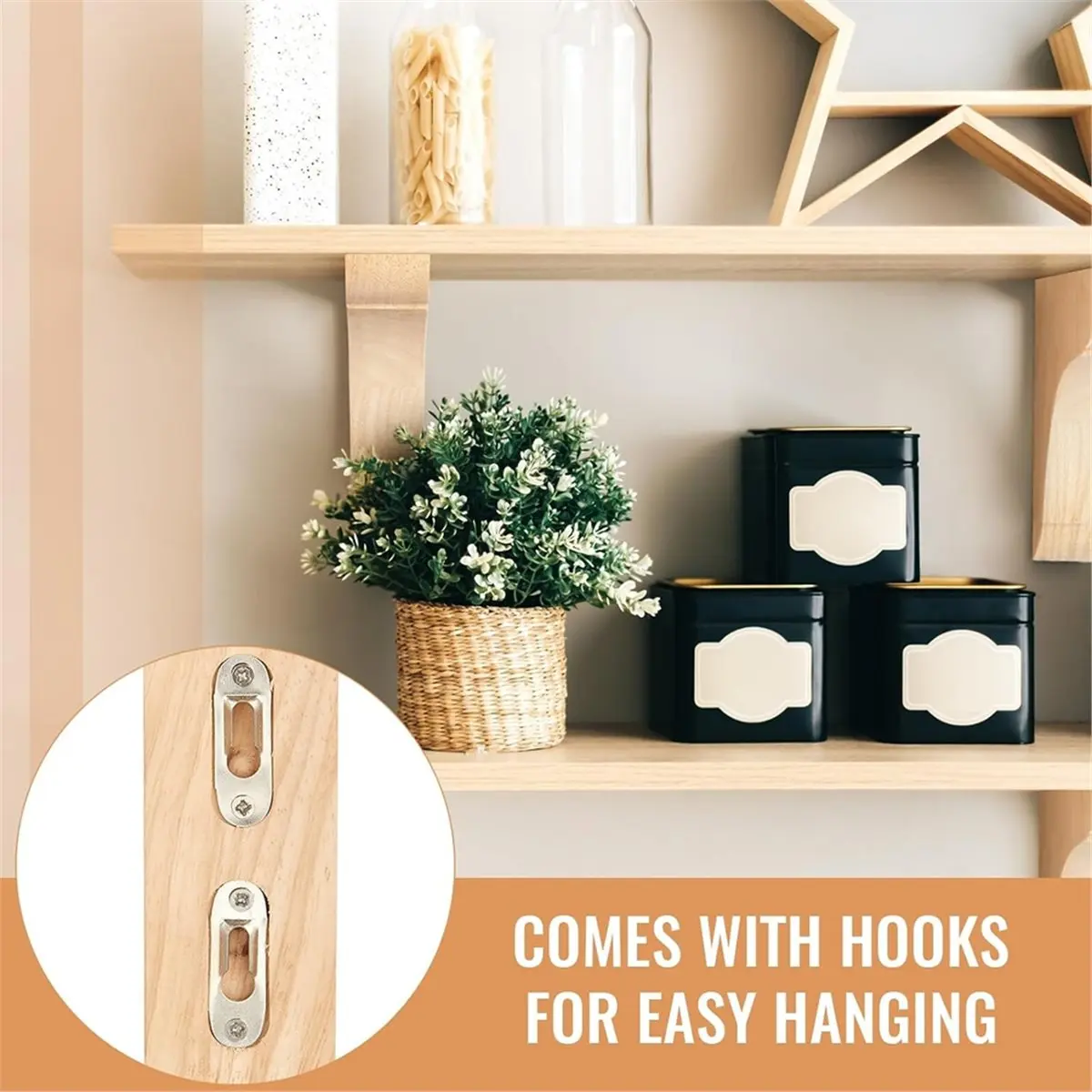 4 Pcs Wood Corbels Support Frame- Unfinished Paintable Brackets for Shelves and Countertops