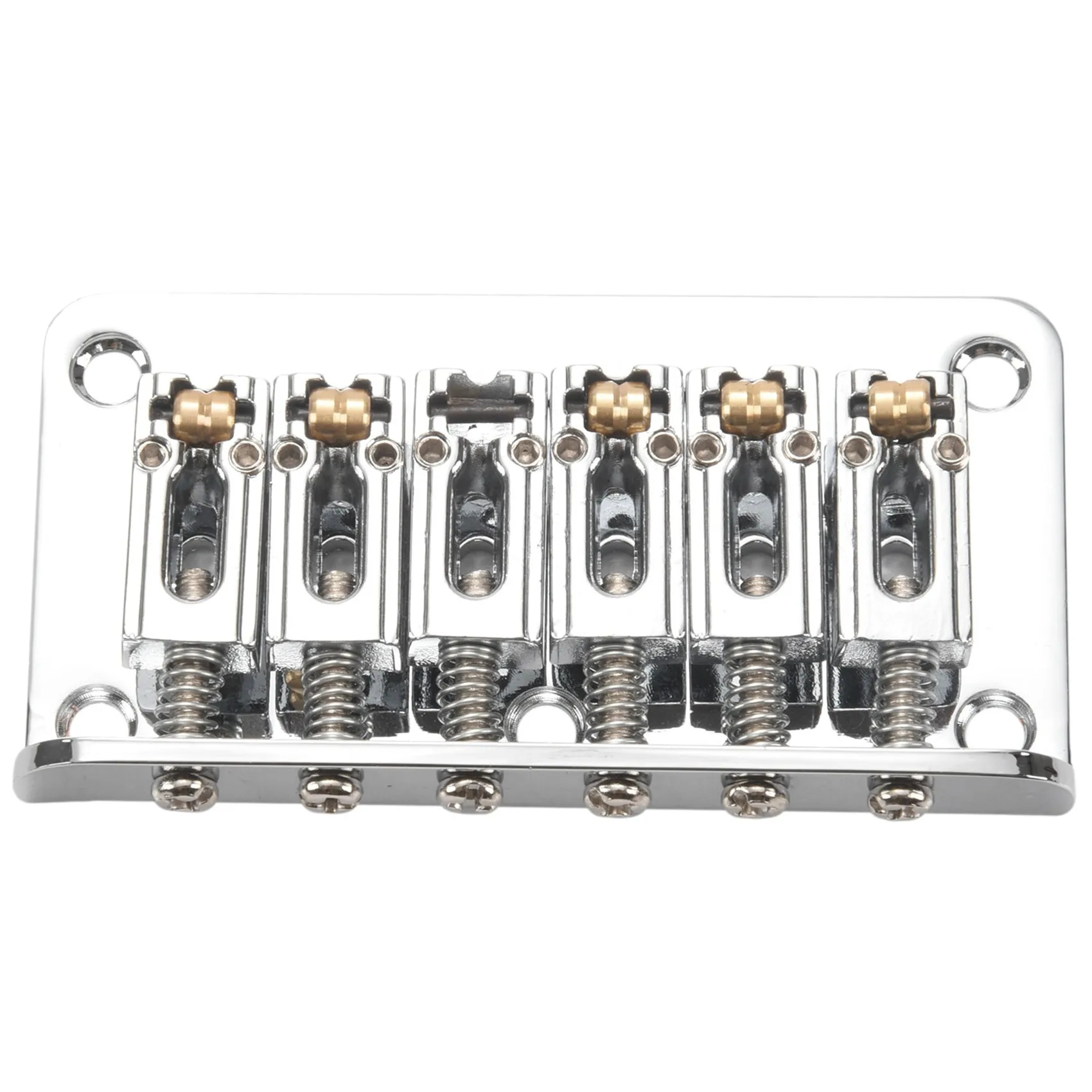 Корпус гитарного моста Hardtail через 6-струнные электрические детали, серебристый