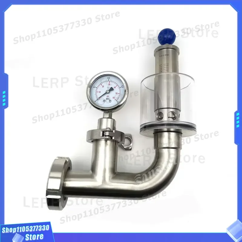 Stainless Steel Sanitary Male Nut Three Clip Valve Beer Sandblasting Fitting High Quality Industrial Pipe Connector Accessory