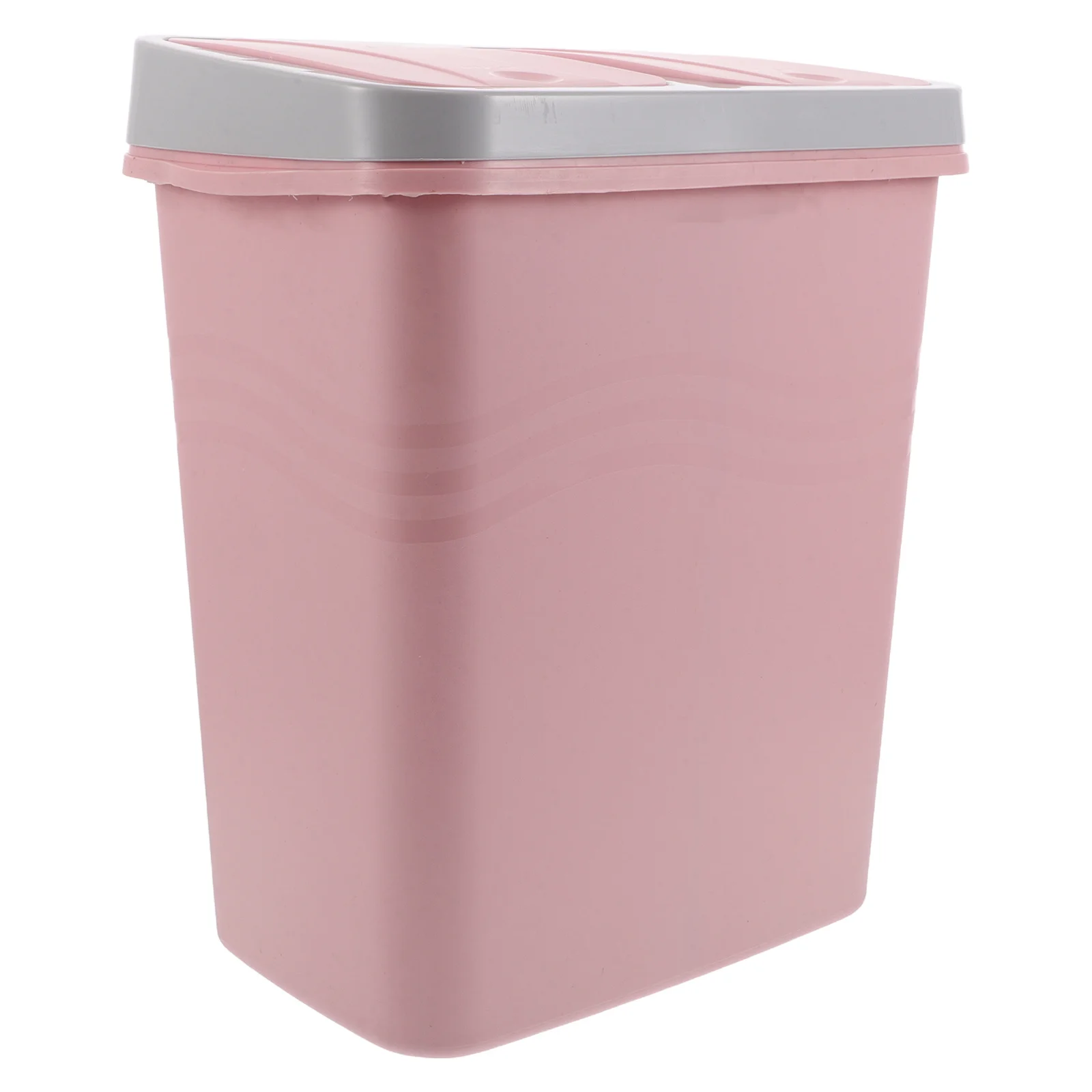

Trash Can Dual Compartment Pink Kitchen Garbage Container Recycling Bin Wet Dry Separation Narrow Design Hygienic