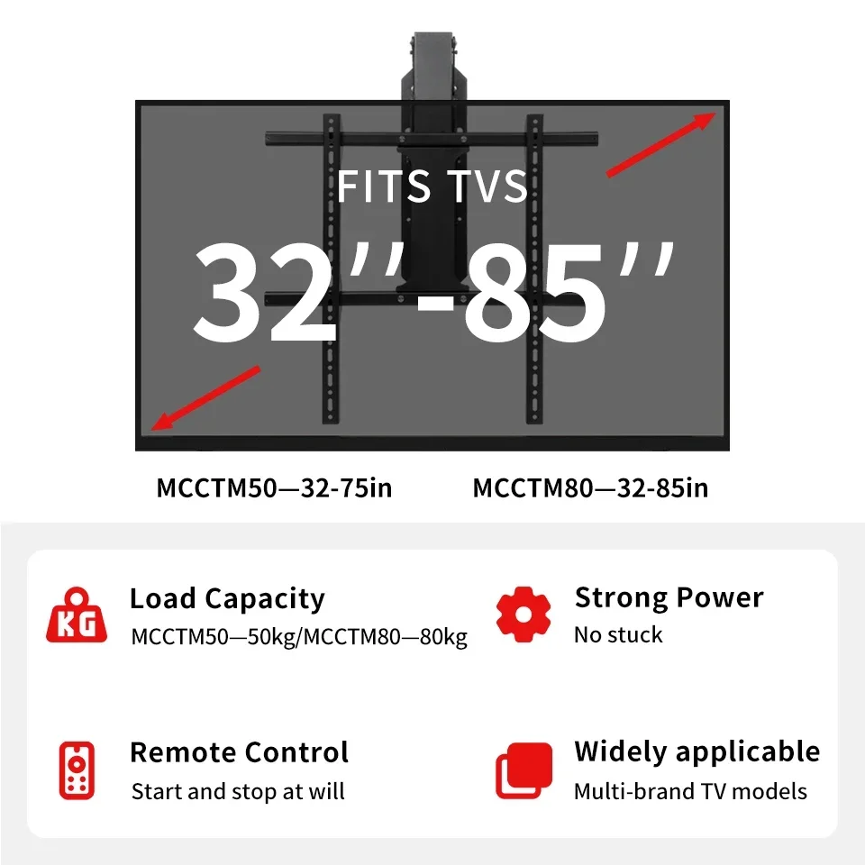 Smart Ceiling TV Mount Drop Down Flip Fold Down With Motor From The Hidden Ceiling TV Mount Bracket Remote Control 2025