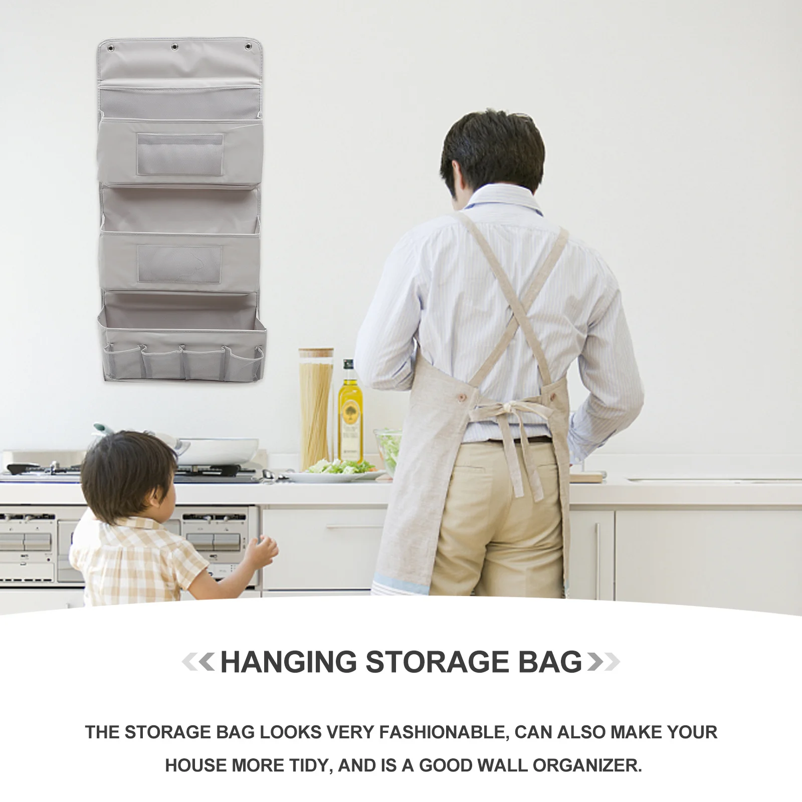 

3 Layers Wall Door Bag For Home Hanging Organizer, Closet Hanging Pouch, Wall-Mounted Storage Pouch, Door Storage Pocket