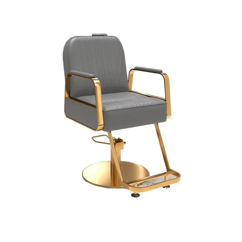 Aesthetic Leather Barber Chair Luxury Personalized Equipment Special Salon Chair Hydraulic Neck Support Barbearia Furniture