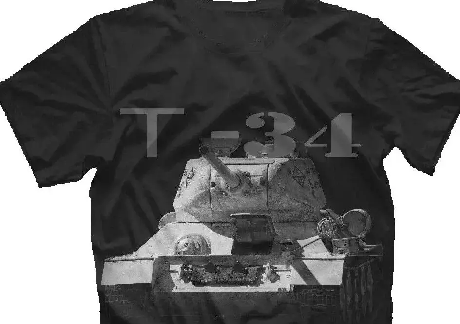 

WW2 Soviet Red Army T-34 Tank T Shirt. Short Sleeve 100% Cotton Casual T-shirts Loose Top Size S-3XL