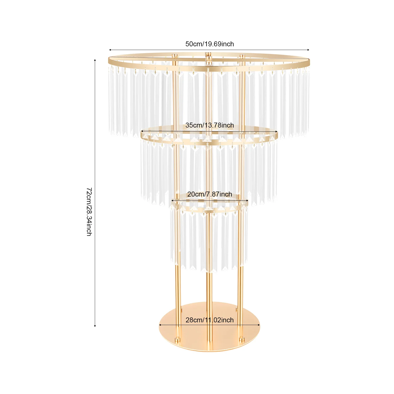 ウェディングゴールドクリスタルフラワー スタンド、ラウンドペデスタルスタンド、クリスタルフラワー スタンド