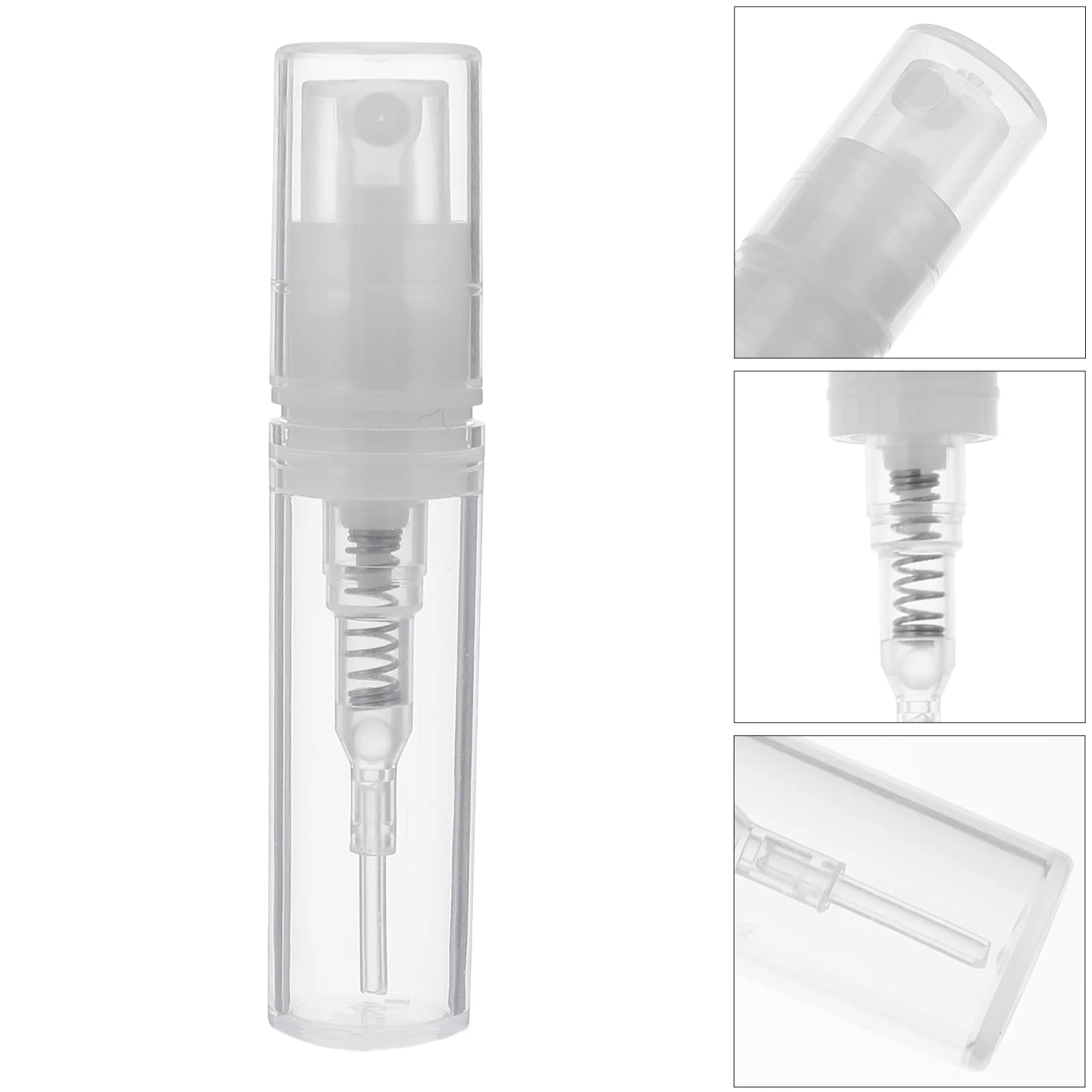 30 Stück Mini-Sprüh flaschen Parfüm Kunststoff 2ml x x cm leere Parfümeur behälter transparente Zerstäuber Reise