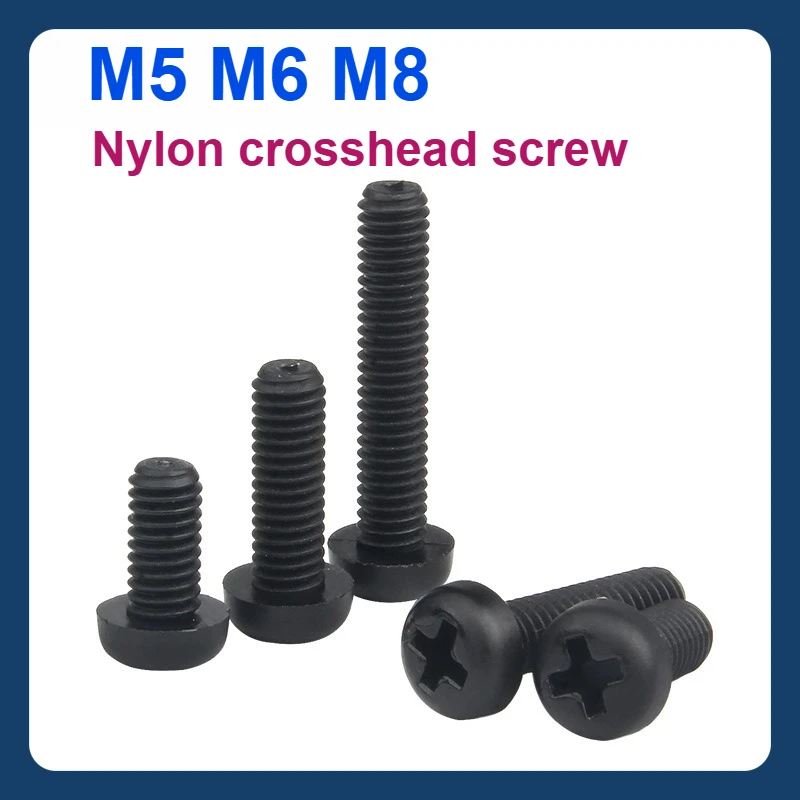 

Nylon cross round head screw plastic insulation M5 M6 M8