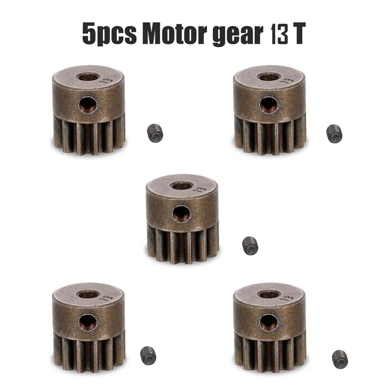 Ingranaggio motore per auto RC RCZIPROY 45 #   Acciaio 13T/15T 5 pezzi di ricambio 1/10 RC Crawler TRX4 RC4WD D90 D110 Axial Scx10 90046