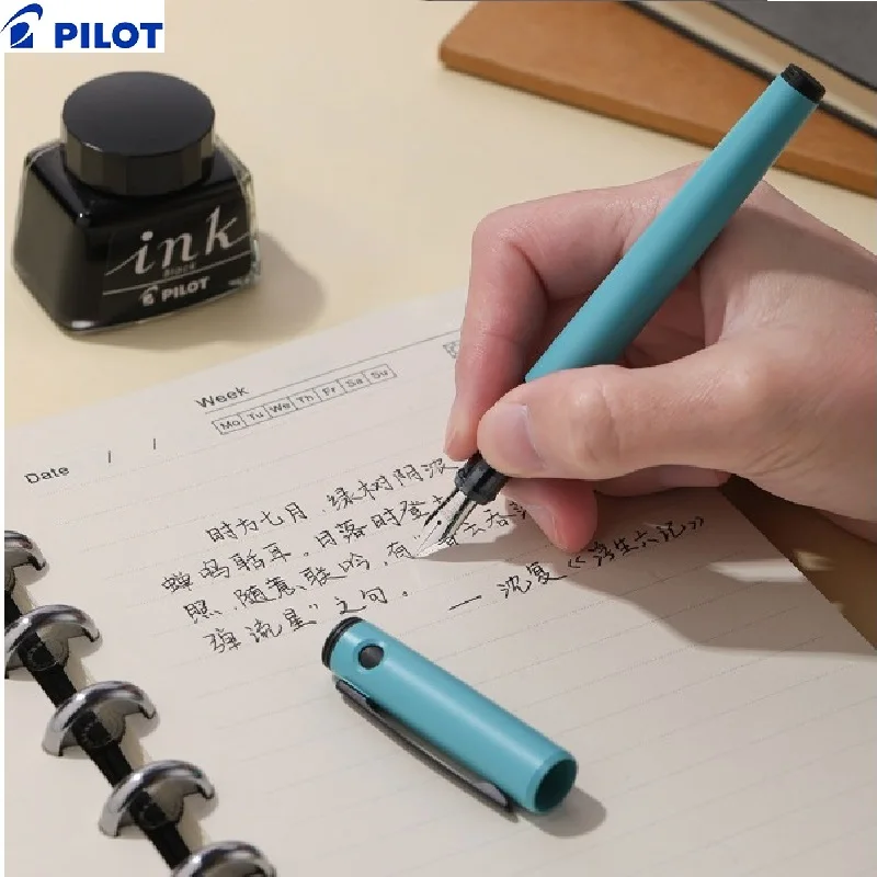 New PILOT LIGHTIVE Fountain Pen-M/F Nib Lightweight Resin Barrel Smooth Writing Not Easily Broken Ink High Quality Stationery