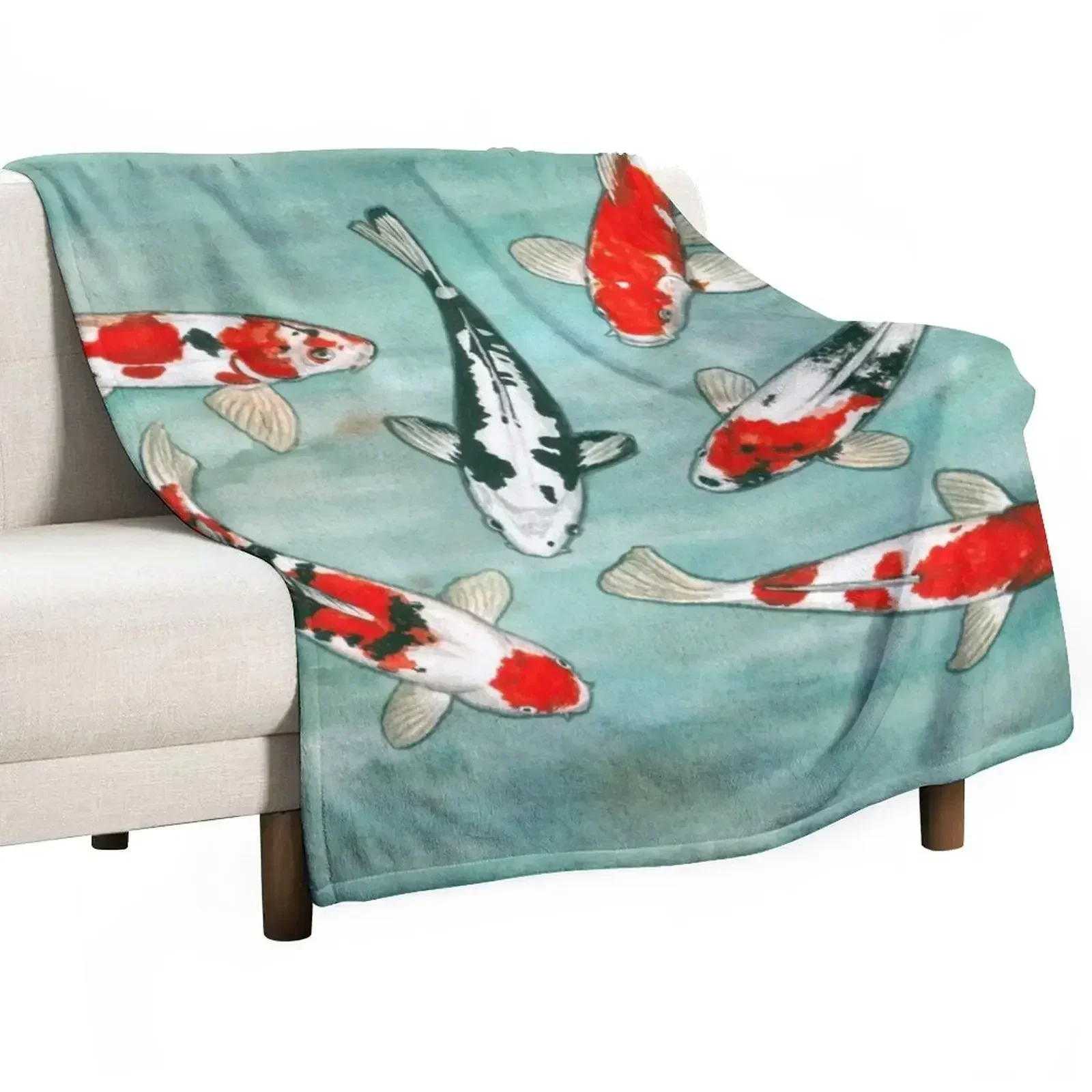 

Le ballet des carpes koi Throw Blanket Decorative Sofas Travel Blankets