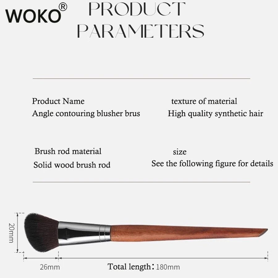 Muf150 Angled Contour Brush Side Face Sickle Bevel Angled Cheek Face Shadow Outline Makeup Brush Nasal Shadow Highlighter Brush