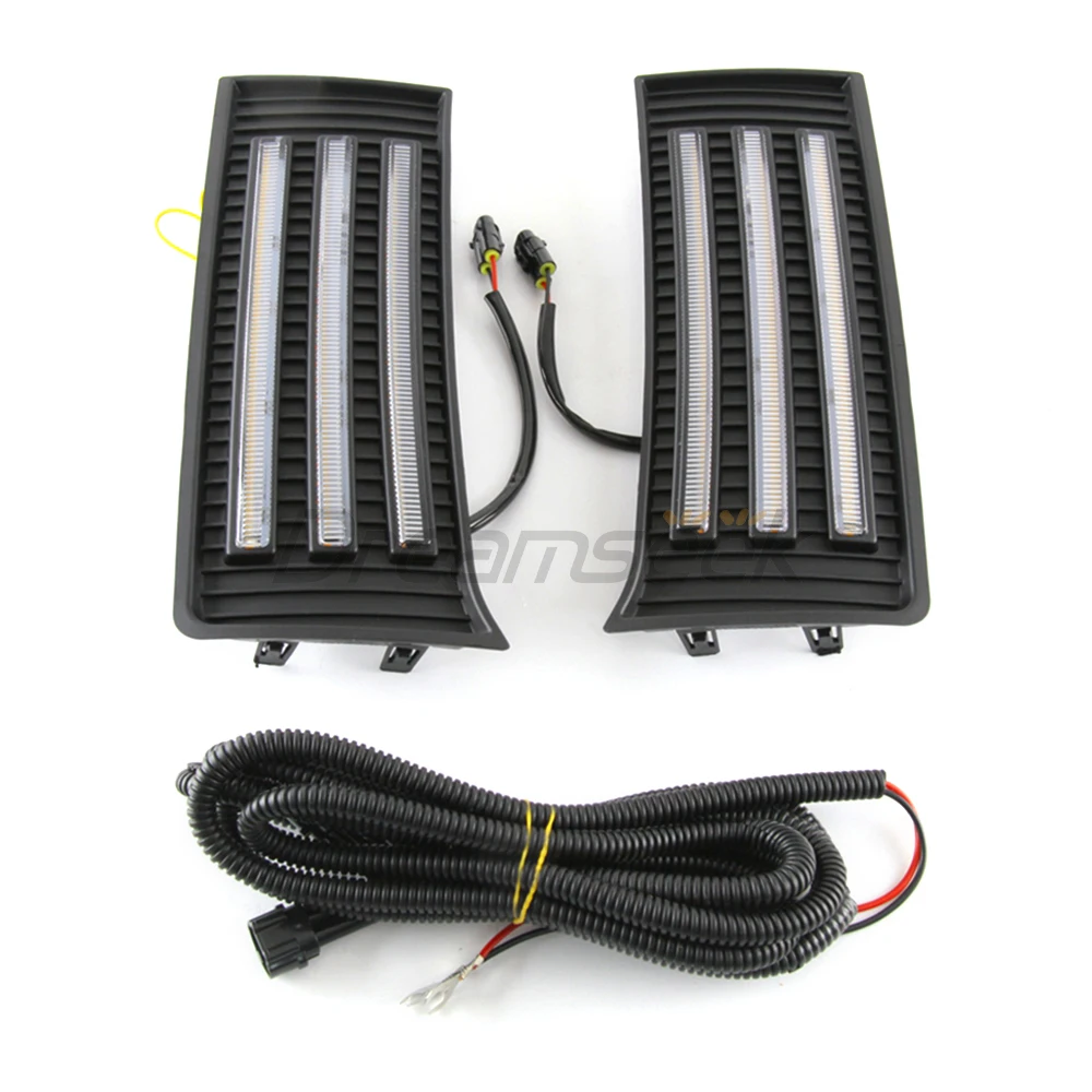 Feu de jour LED DRL pour Toyota Tundra XK70 2022 + couvercle de phare antibrouillard, étanche, lumière du jour de conduite avec clignotant dynamique
