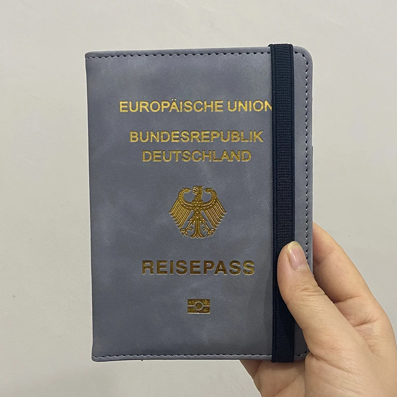 Deutschland Pass hülle Pu Fall für Pässe Reise Brieftasche Karten inhaber Bundes republik Pass Inhaber anpassbare Namen