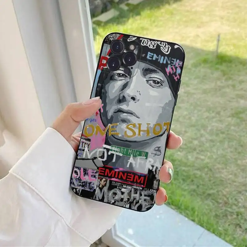 Marshall Mathers Casing Ponsel Silikon Lembut untuk Iphone 14 13 12 11 Pro Mini XS MAX 8 7 6 Plus X 2020 XR Cangkang