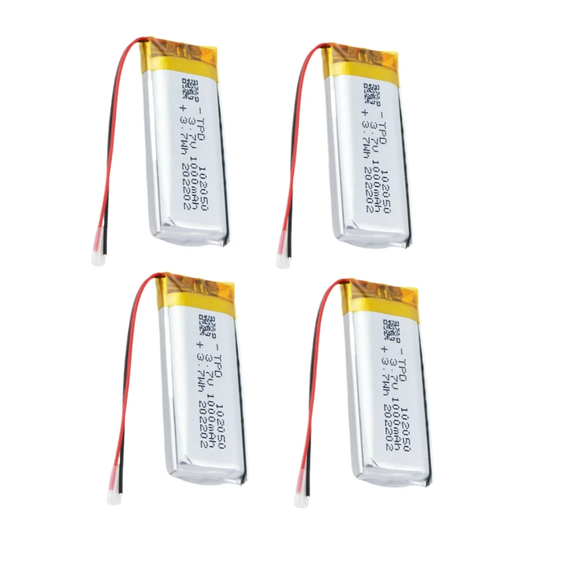 1-10pcs1000mAh 3.7V 102050 バッテリーリチウムポリマー電池 TWS Bluetooth ヘッドセットキーボードスピーカーレコーダータトゥーマシン用