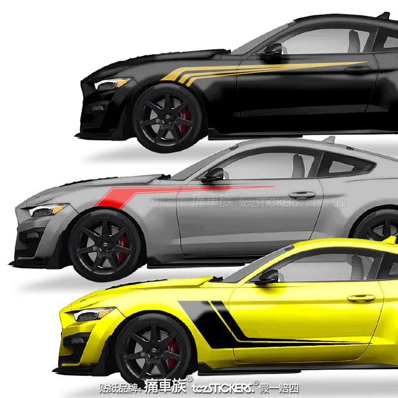 

Виниловая наклейка автомобиля для Ford Mustang, внешнее украшение кузова, персонализированные аксессуары для спортивных наклеек на заказ