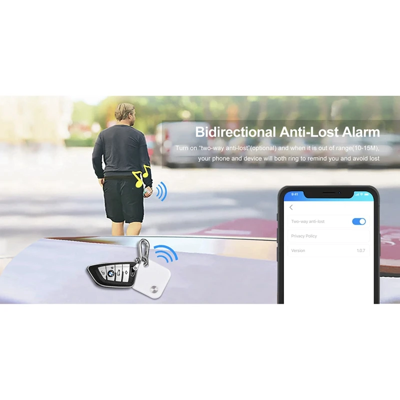 1 قطعة بلوتوث ذكي 4.2 مكافحة خسر مفتاح ل مكتشف المقتفي الأبيض كلب الطفل مكافحة خسر مفتاح ل مكتشف المقتفي