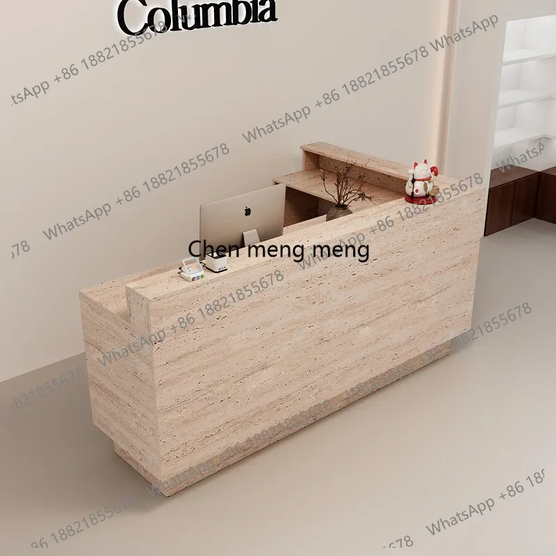 

CC182 Wood Modern Reception Desks Minimalist Company Executive Beauty Salon Reception Desks Restaurant Nail Mostrador Office Fu