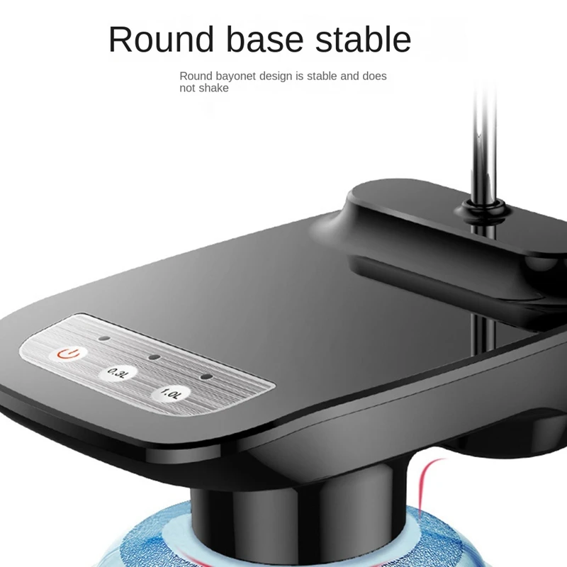 Электрический водяной насос, автоматический диспенсер для бутылок с водой, черный с подставкой, диспенсер для воды