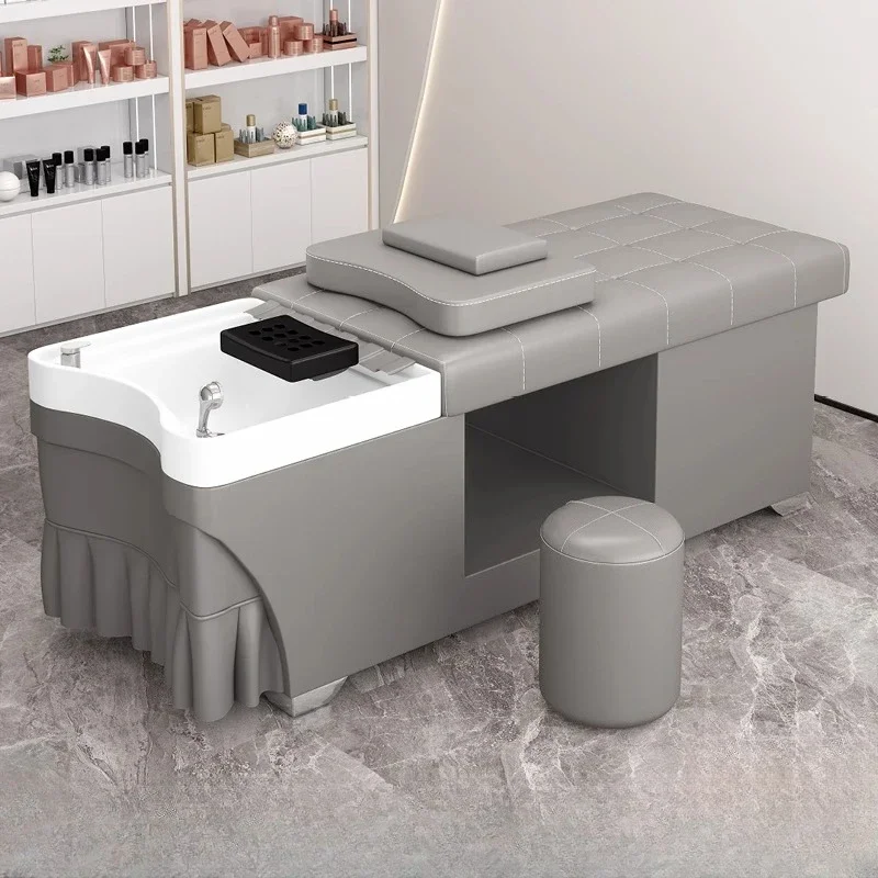 

Barber Shop Accent Shampoo Chairs Hairdressing Hair Salon Luxury Stool Shampoo Chairs Hair Wash Salon Furniture Sillas Lsxtc