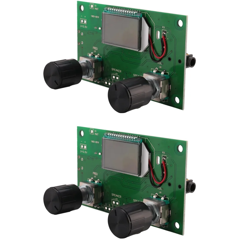 

2 шт. цифровой FM-приемник, модуль радиоприемника, цифровая стереоплата, ЖК-дисплей, DSP PLL, 76,0 МГц-108,0 МГц, прочный