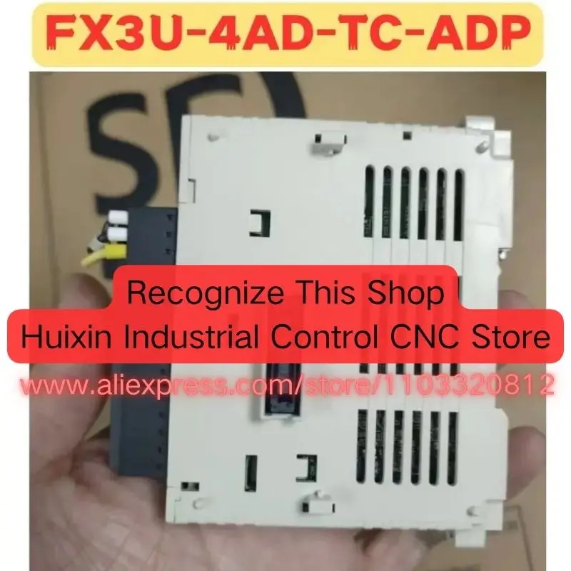 Used PLC Expansion Module FX3U-4AD-TC-ADP FX3U 4AD TC ADP Normal Function Tested OK