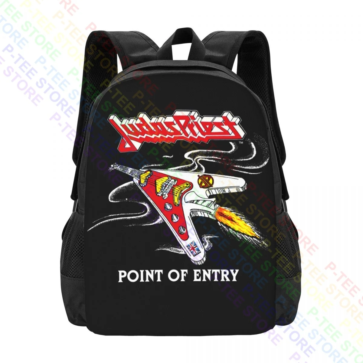 Judas Priest Point Of Entry World Wide Blitz 1981 P-945Backpack Large Capacity Bookbag Storage Bag