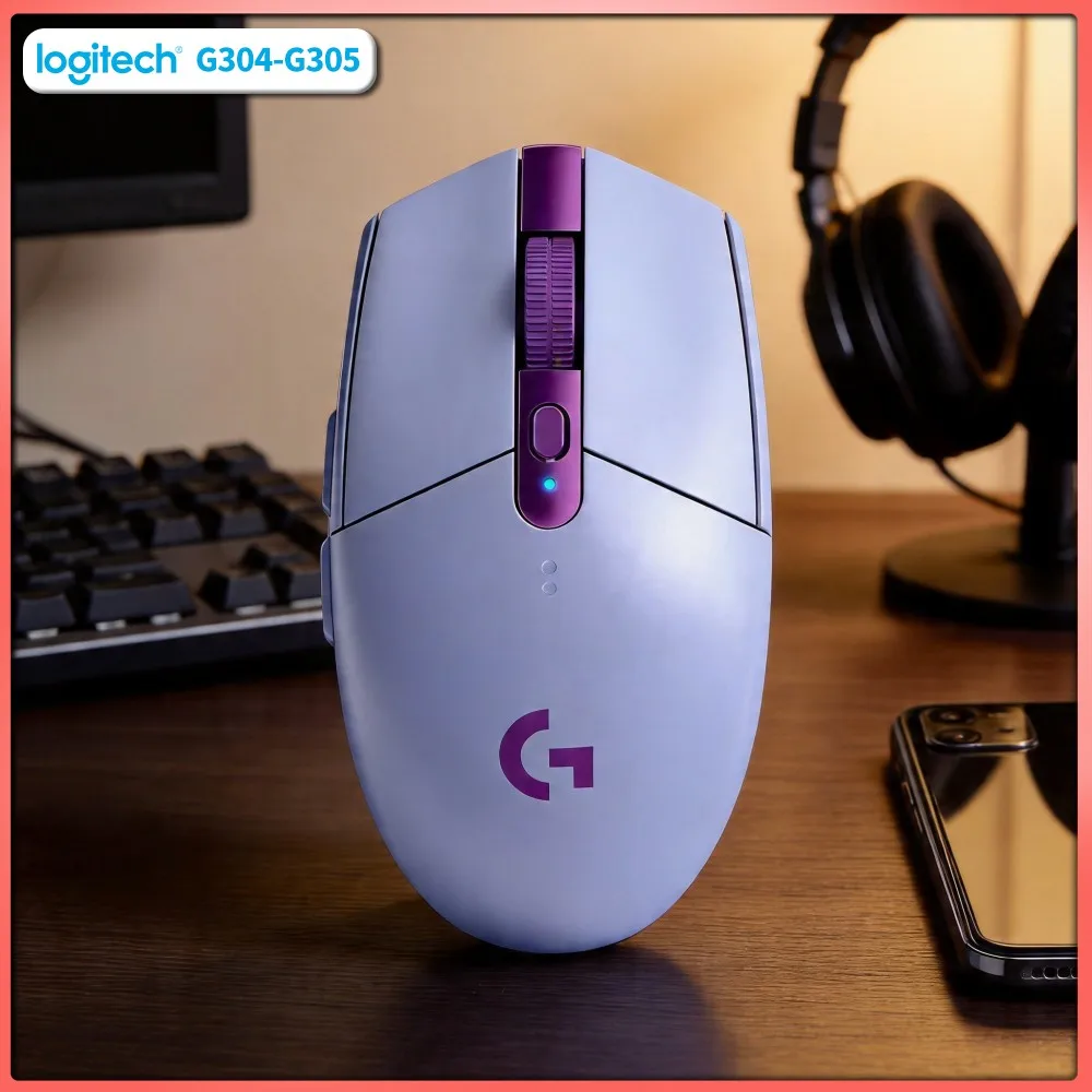 G305 Wireless Mouse from Logitech, 12000 DPI HERO Sensor, 6 Programmable Buttons, 250h Battery, PC Mac Seamless Tool Accessory