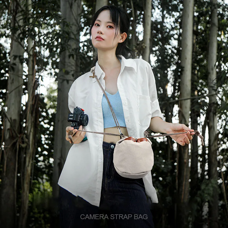 

Manbily Drawstring Bag SLR Storage Lens Shoulder Bag Removable Shoulder Strap For Canon GoPro insta360