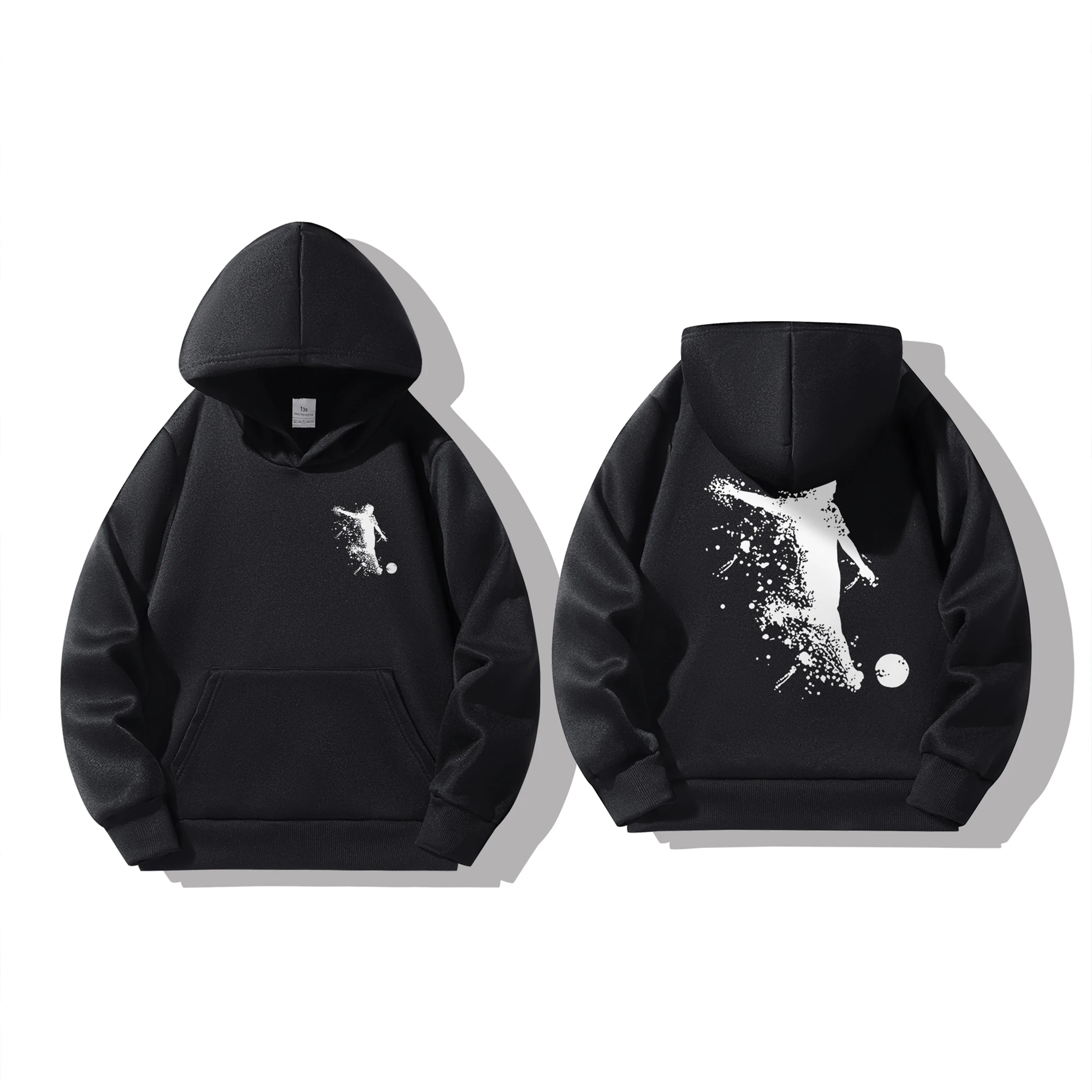 Boys Fleece Hoodie | Cartoon Graphic Back Print, Casual Stretch Pullover, Soft Warm & Comfortable Everyday Essential