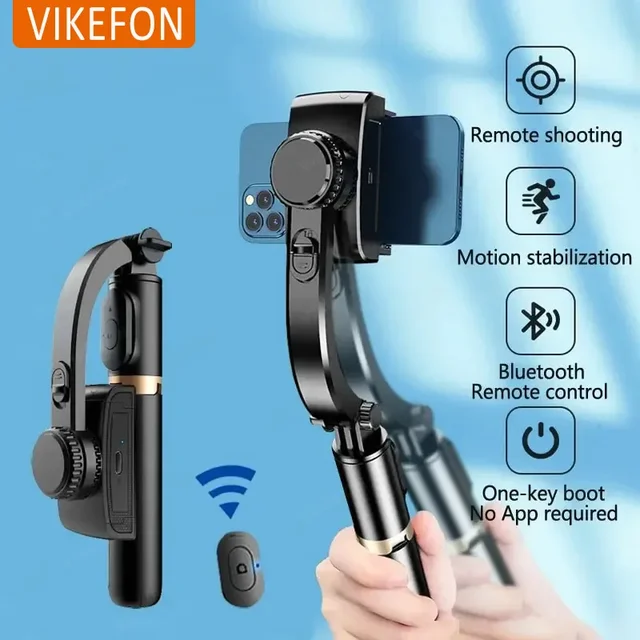 Q08 Stabilizator gimbala Stabilizator wideo do telefonu komórkowego Bluetooth Selfie Stick Statyw do smartfona Pionowy uchwyt do strzelania na żywo