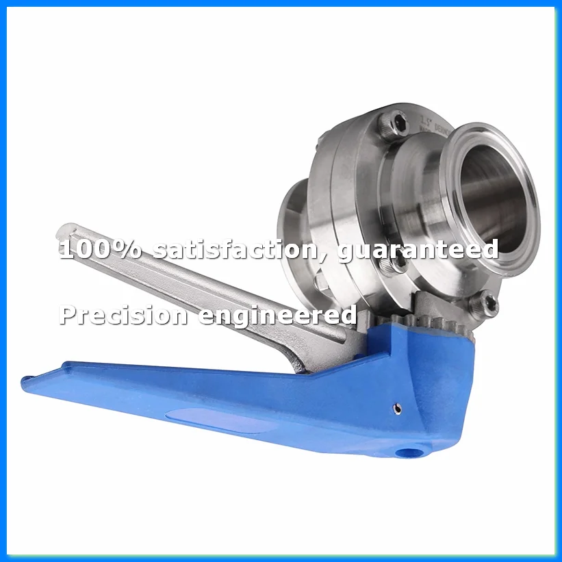 

Butterfly Valve with Blue Trigger Handle Stainless Steel 304 Tri-Clamp (1.5 Inch Tri Clamp Butterfly Valve)-A23R