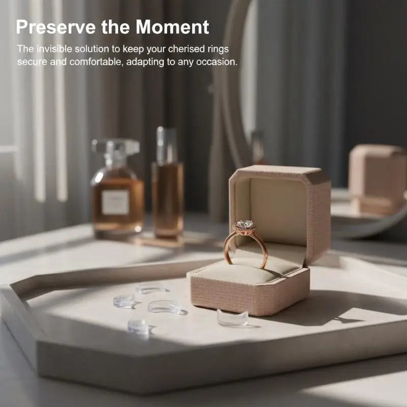 

Невидимый регулятор размера кольца, разделитель-фиксатор, 8 шт., уменьшитель размера кольца для свободных колец, ювелирные инструменты