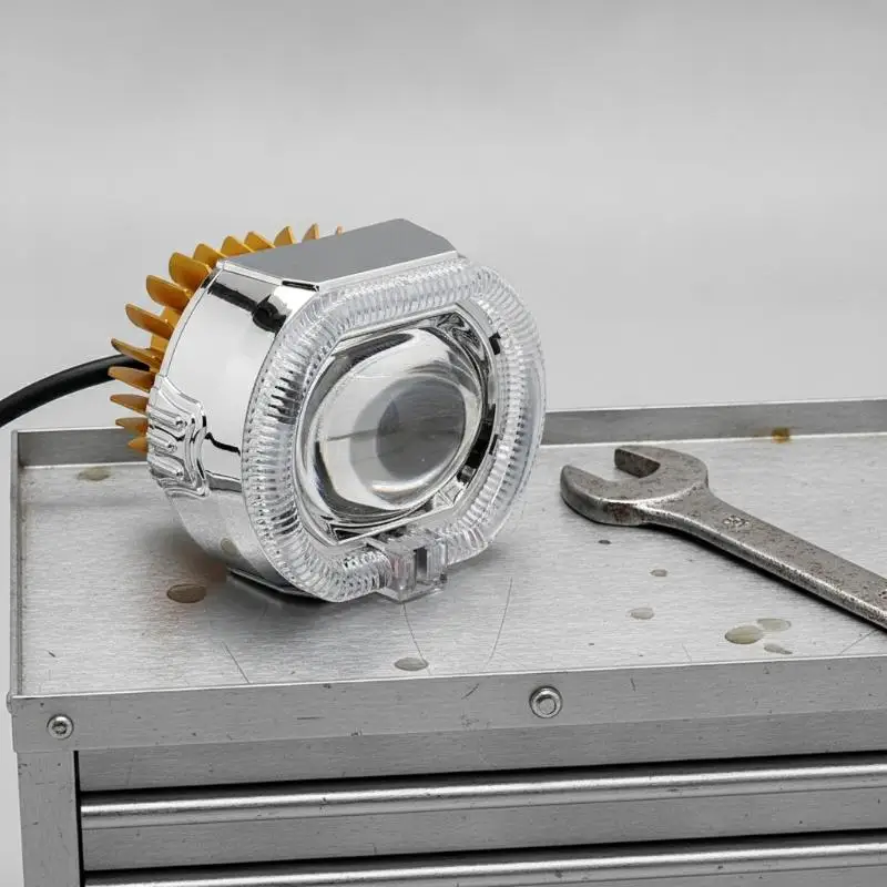 2.5-inch Motorcycle LED With Built-in Headlights Electric Bike Devil's Eye Spotlight Integrated Near And Far Beam Spotlights