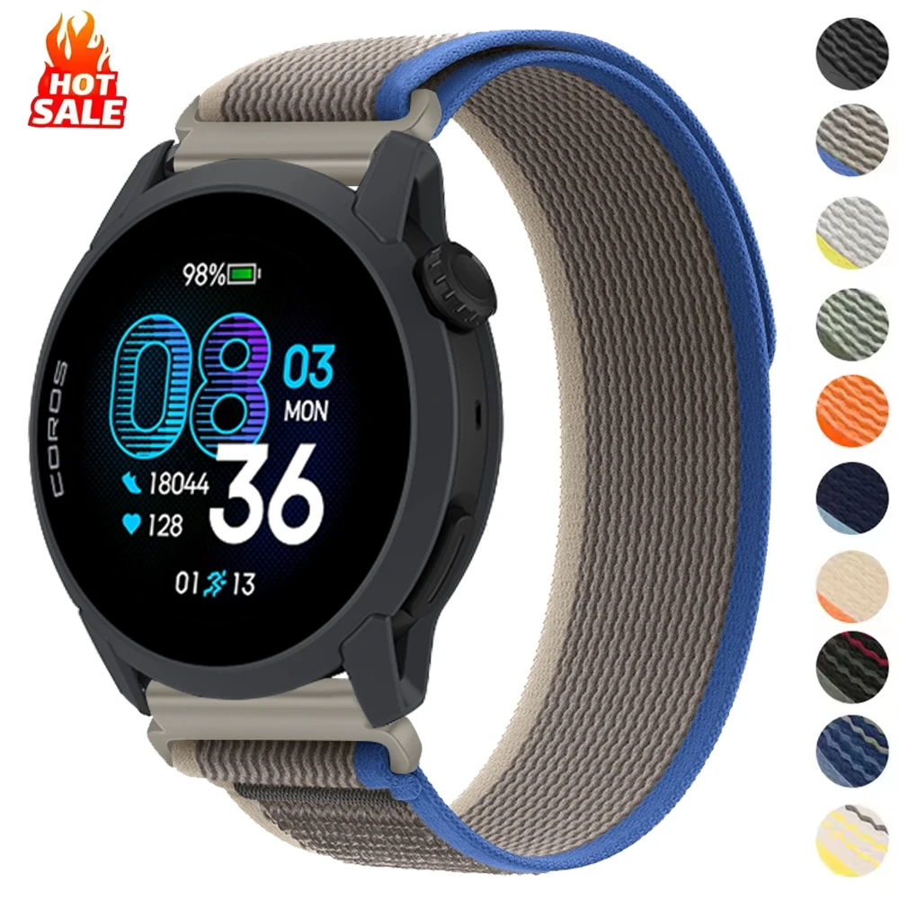 Correa de nailon Trail de 20mm y 22mm para pulsera COROS PACE Pro/PACE 4/PACE 3 2 para COROS APEX 4 42mm 46mm/APEX Pro/APEX 2 Pro
