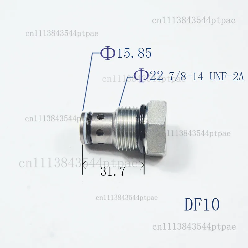 7/8-14unf thread df10 cartridge hydraulic pressure check valve