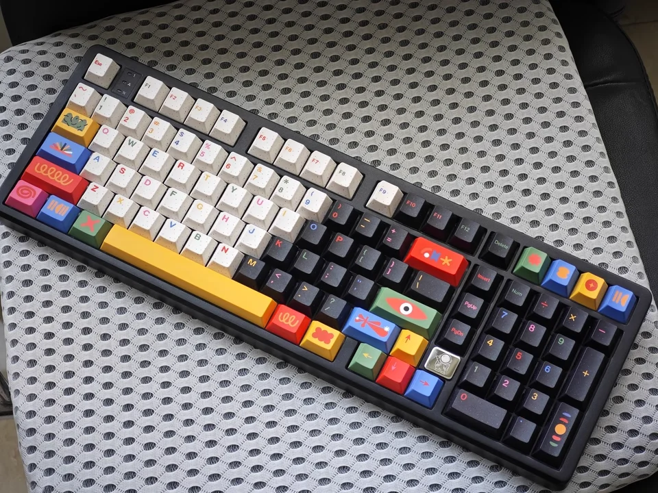 

Колпачки для клавиш с мотивом Gmk, изготовленные на заказ пятисторонние сублимационные колпачки для ключей, полный набор механических колпачков для клавиш с силуэтом вишни