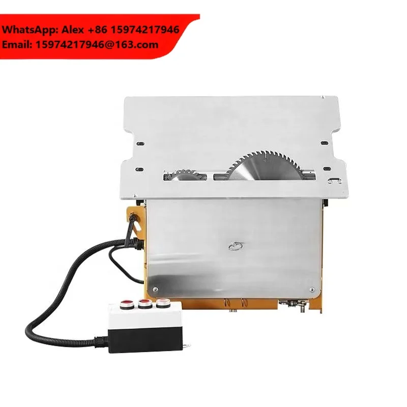 WT20 Multi-Function Portable Table Saw Horizontal Wood Cutting Panel Saw Dust-Free Design Manual Optional Shaft Slider Motor