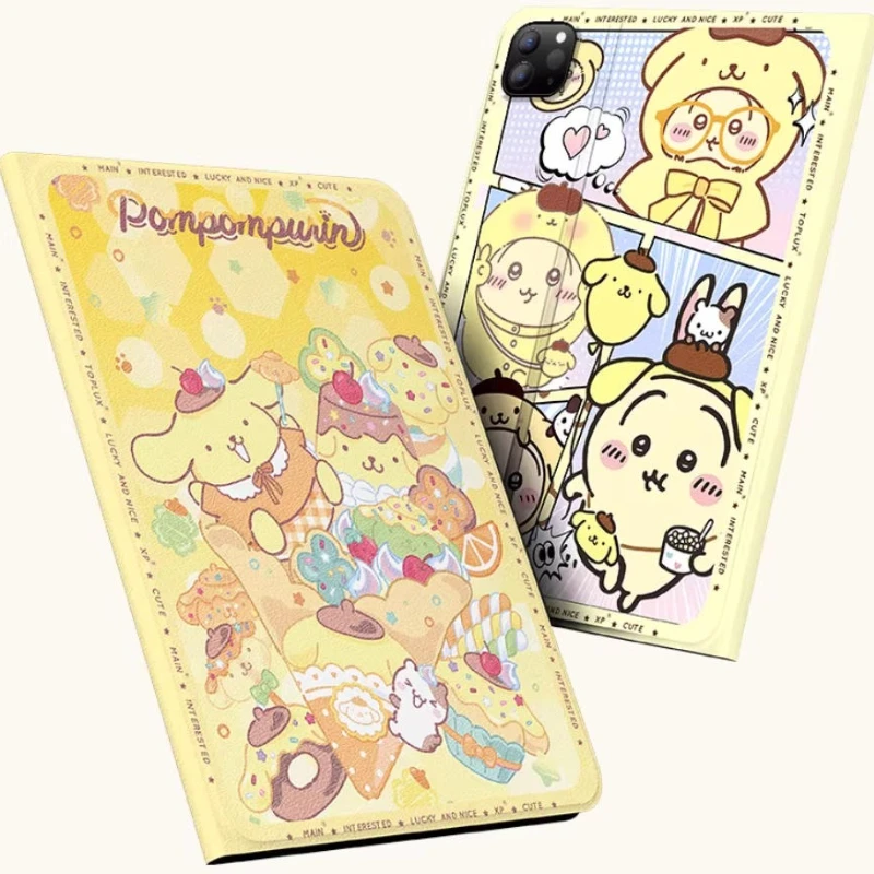 

Чехол PompomPurin для iPad: iPad 8, 9, 10, 10.2 дюйма, Air 4, 5, 10.9 дюйма, M2, M3, A16, 11 дюймов, защитный чехол для Pro 4, 5, 6, 12.9 дюйма, M4, 13 дюймов, чехол для планшета