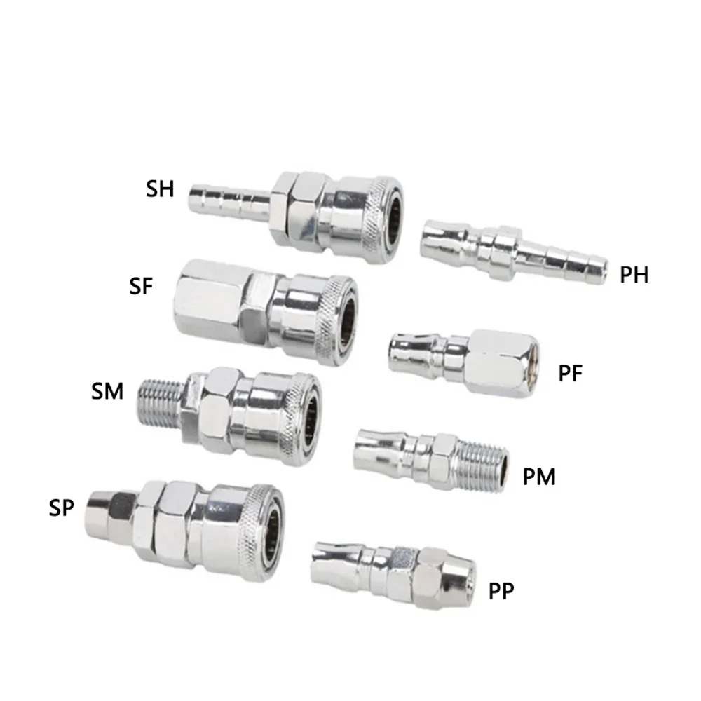 C-Type Self-Locking Pneumatic Quick Connector, Air Compressor Quick Release Coupling, PU Tube Air Hose Fittings for Pneumatic To