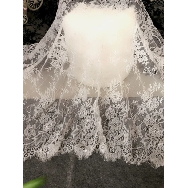 Ширина 3 м x 1,5 м, вышивка ресниц, кружевные наклейки, материал ручной работы, подол свадебного платья, сетчатая декоративная ткань, аксессуары для одежды