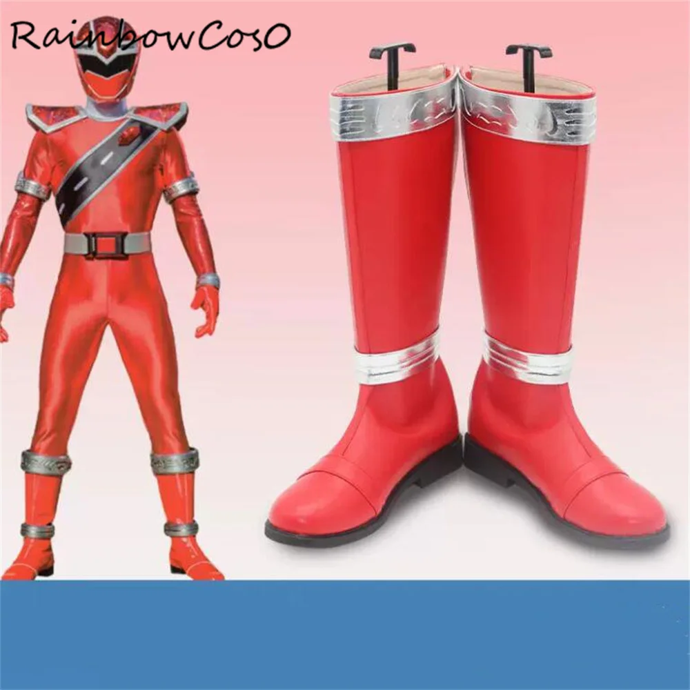 Atsuta Juru MASHIN SENTAI KIRAMAGER Cosplay Shoes Boots Game Anime Party Halloween Chritmas RainbowCos0 W3846