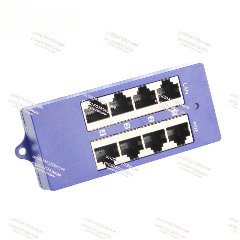 4-Port POE Medium Span Gigabit Ethernet Power Supply Injector Wall Plug-in, POE Combiner