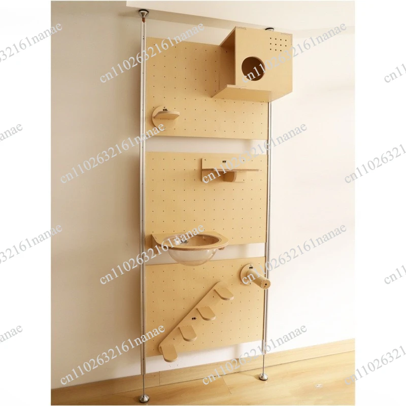 Cat climbing frame, indomitable hole board, non-punching aluminum alloy does not take up space against the wall